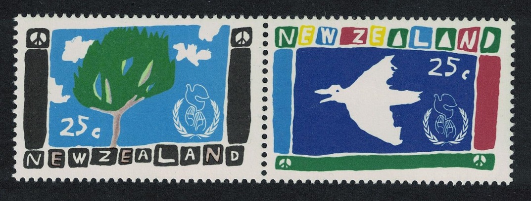 New Zealand International Peace Year 2v Pair 1986 MNH SG#1393-1394