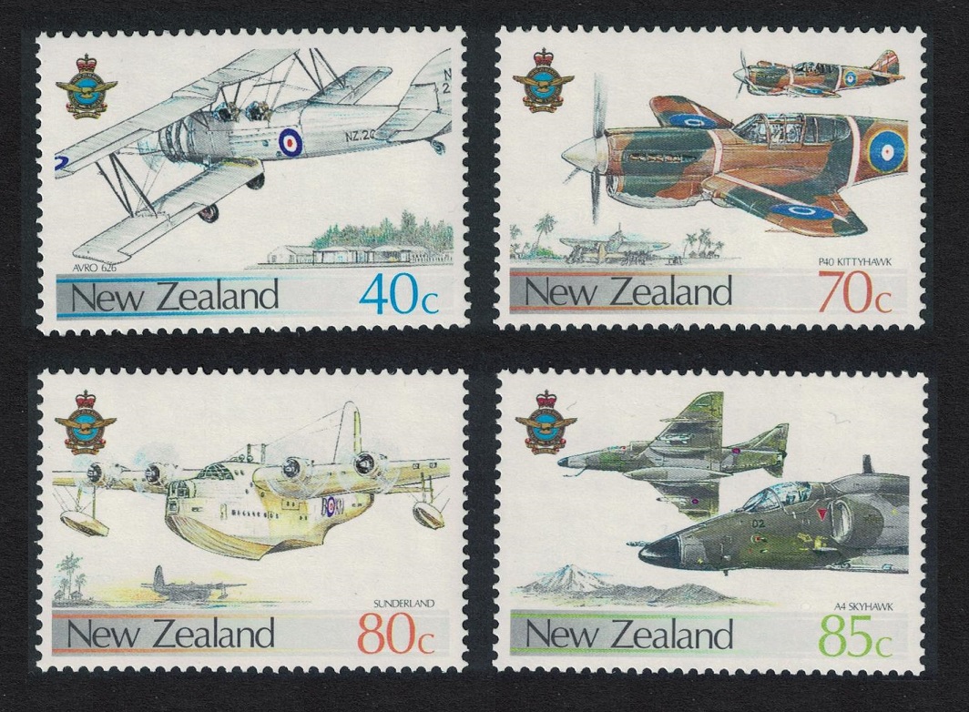 New Zealand Royal Air Force Planes Jets Bomber 4v 1987 MNH SG#1423-1426