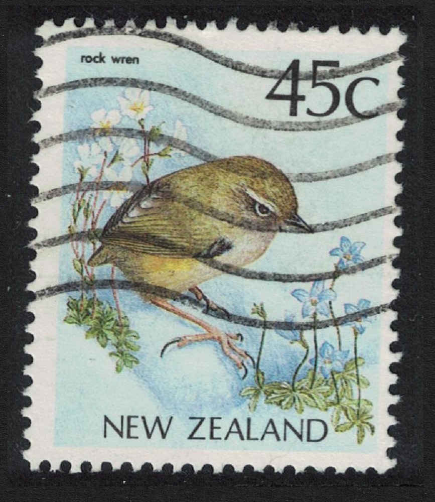 New Zealand Rock Wren Bird 1991 Canc SG#1463b