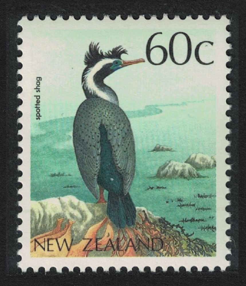 New Zealand Spotted Cormorant &#39;Spotted shag&#39; Bird 1988 MNH SG#1465