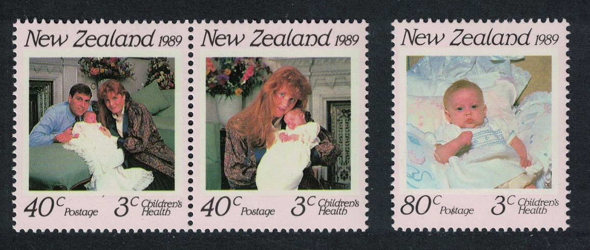 New Zealand Duke and Duchess of York with Princess Beatrice 1989 MNH SG#1516-1518