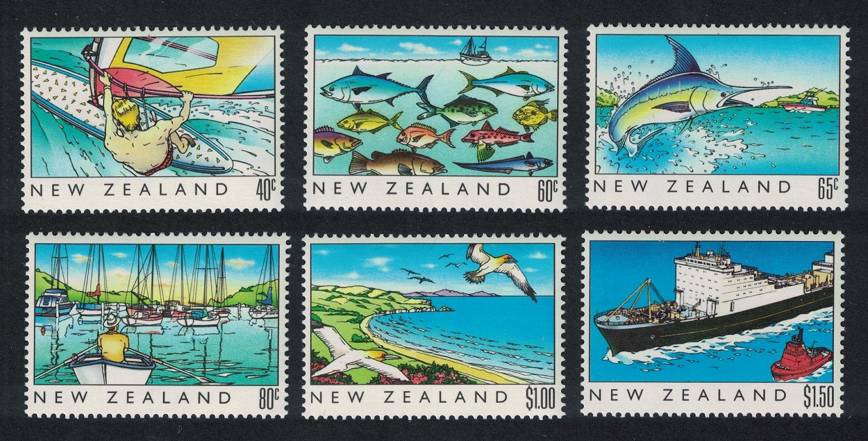 New Zealand Birds Fish Sailing The Sea 6v 1989 MNH SG#1524-1529