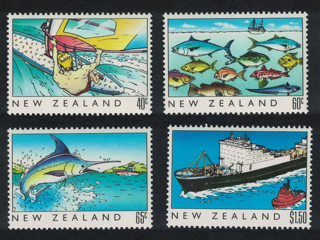 New Zealand Fish Ships 1989 MNH SG#1524-1529