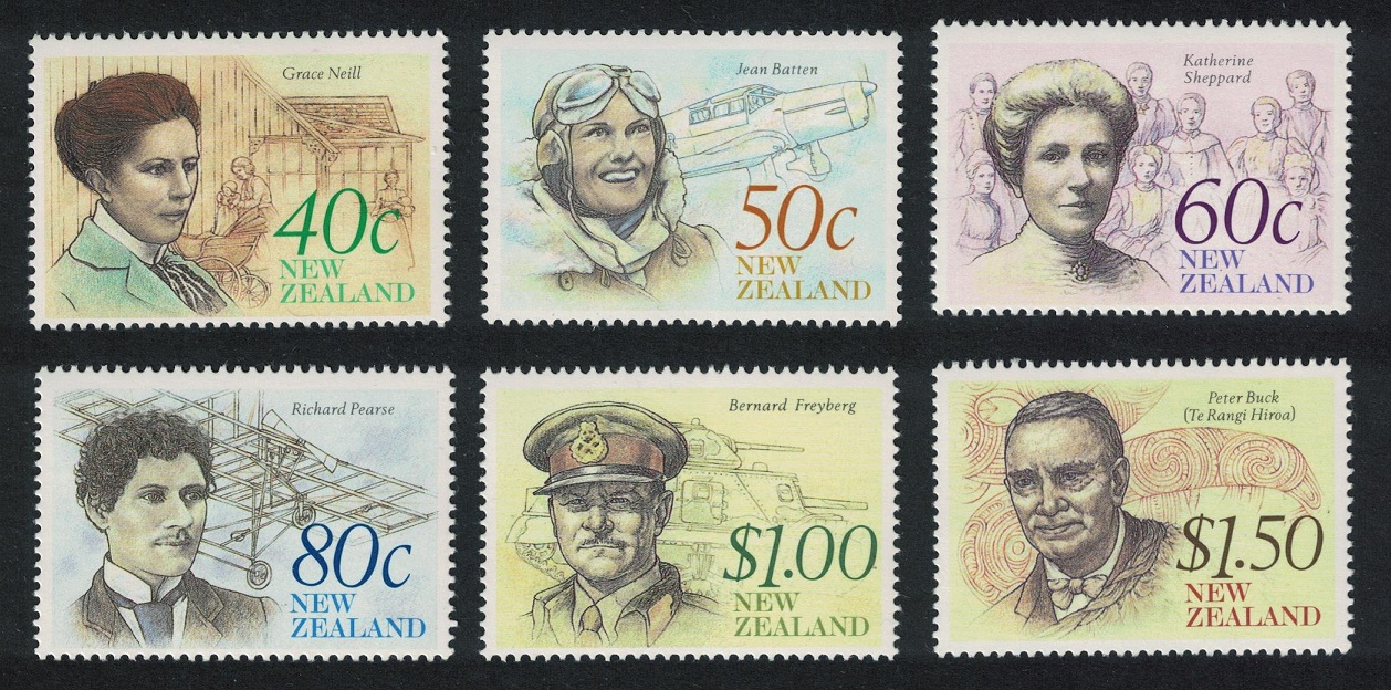 New Zealand Famous New Zealanders 6v 1990 MNH SG#1548-1553