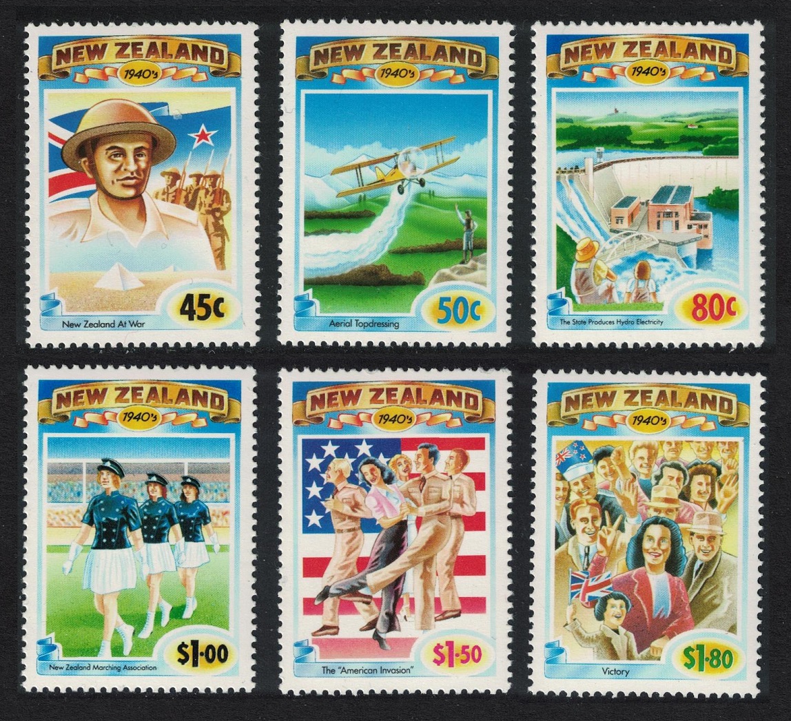 New Zealand Soldiers Majorettes Country in the 1940s 6v 1993 MNH SG#1771-1776 Sc#1186-1191