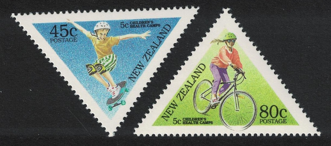 New Zealand Cycling Skateboard Children&#39;s Sports 2v 1995 MNH SG#1884-1885