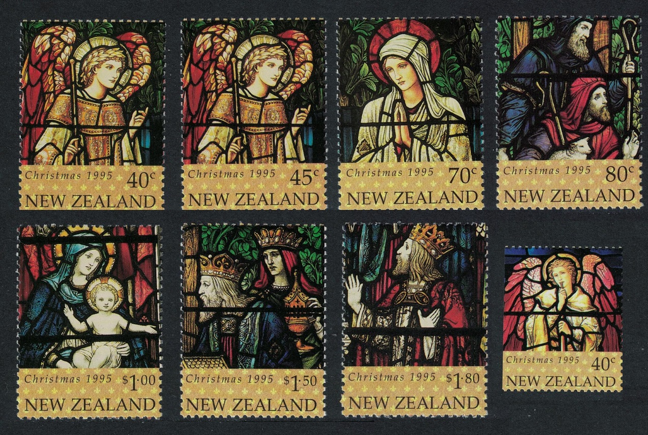 New Zealand Christmas Stained Glass Windows 8v 1995 MNH SG#1916-1923