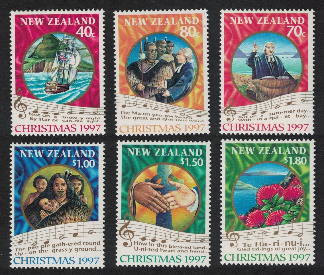 New Zealand Christmas Music 6v 1997 MNH SG#2097-2102