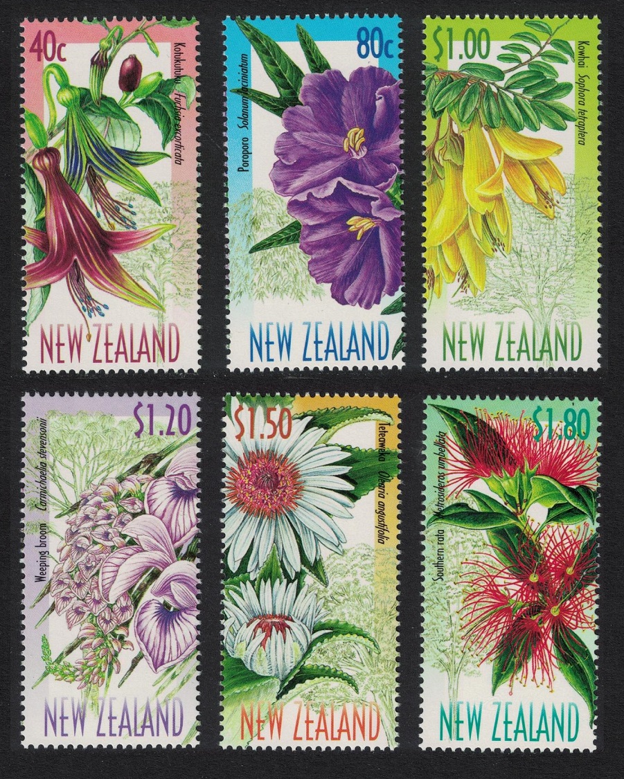 New Zealand Flowering Trees 6v 1999 MNH SG#2222-2227