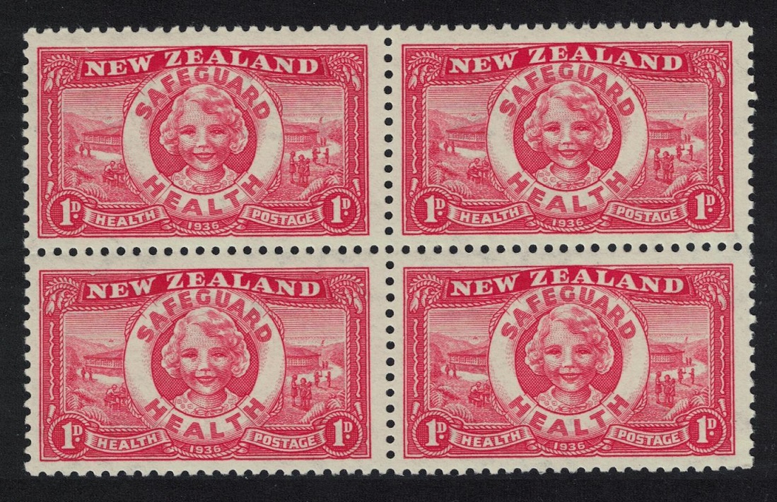 New Zealand Health Stamp Block of 4 1936 MNH SG#598