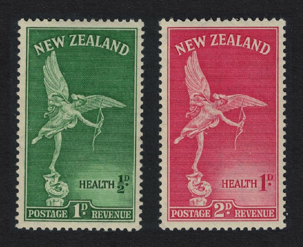 New Zealand Statue of Eros 2v 1947 MNH SG#690-691