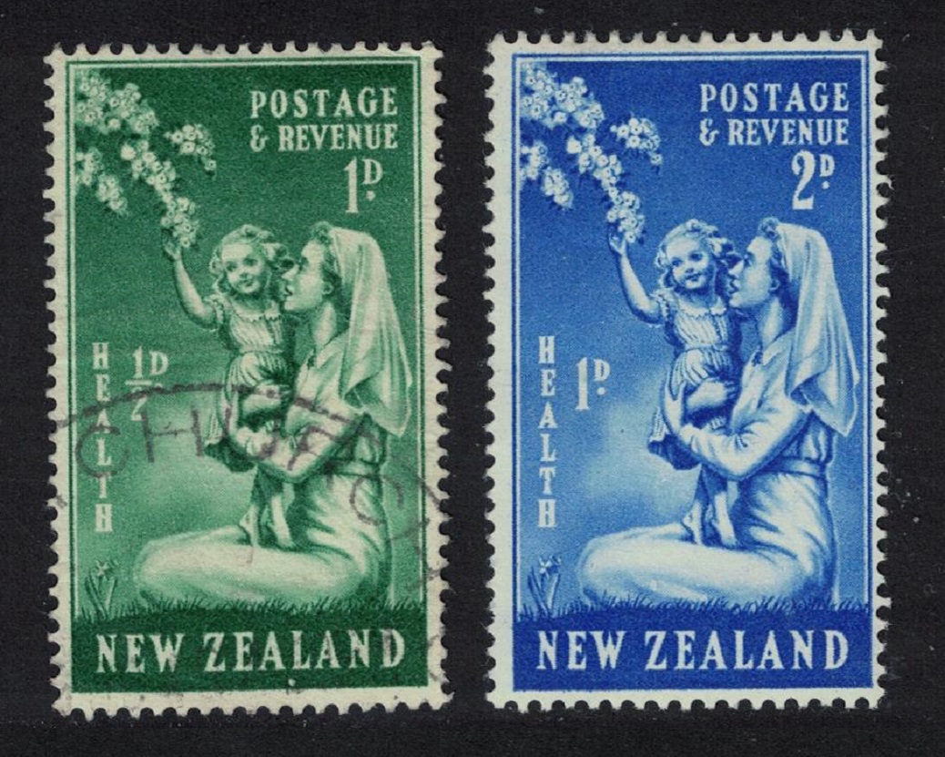 New Zealand Nurse and Child 2v 1949 Canc SG#698-699