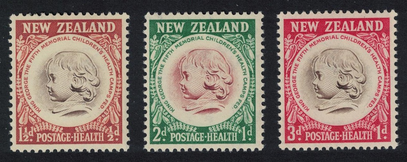 New Zealand Health Camps Federation Emblem 3v 1955 MNH SG#742-744