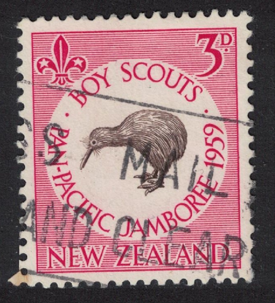 New Zealand Kiwi Bird Pan-Pacific Scout Jamboree Auckland 1959 Canc SG#771