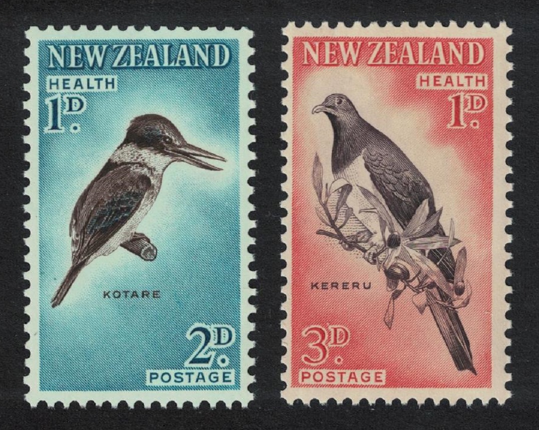 New Zealand Sacred Kingfisher Pigeon Birds 2v 1960 MNH SG#803-804 MI#413-414