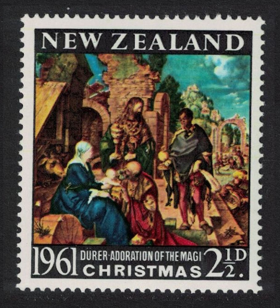 New Zealand &#39;Adoration of the Magi&#39; by Durer Christmas 1961 MNH SG#809