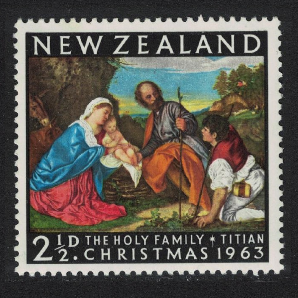 New Zealand &#39;The Holy Family&#39; by Titian Christmas 1963 MH SG#817