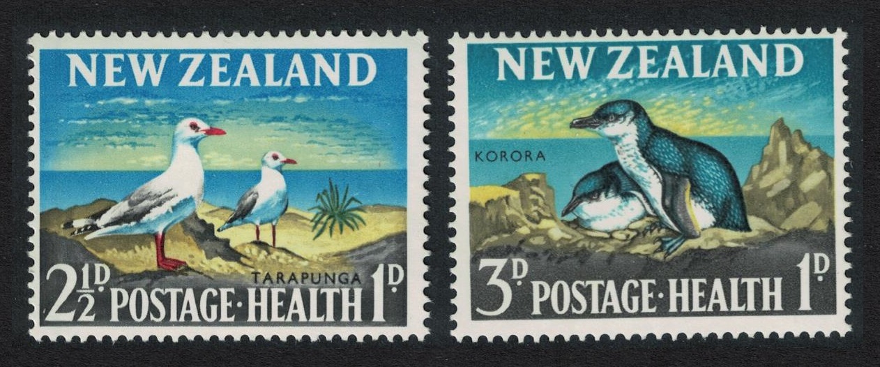 New Zealand Silver Gulls Penguins Birds 2v 1964 MNH SG#822-823 MI#433-434