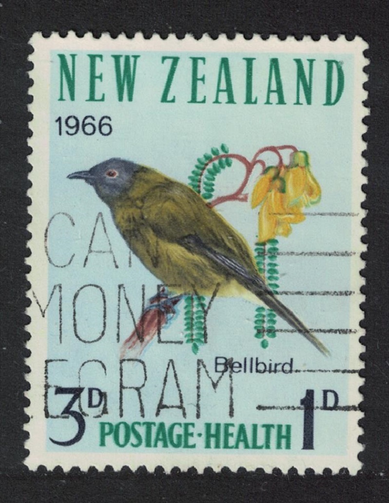 New Zealand Bellbird Bird 1966 Canc SG#839 MI#451