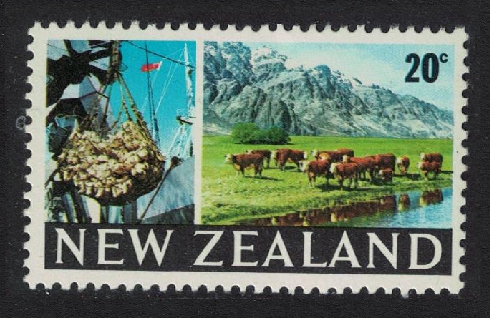 New Zealand Consignments of beef and herd of cattle 20c 1968 MNH SG#876