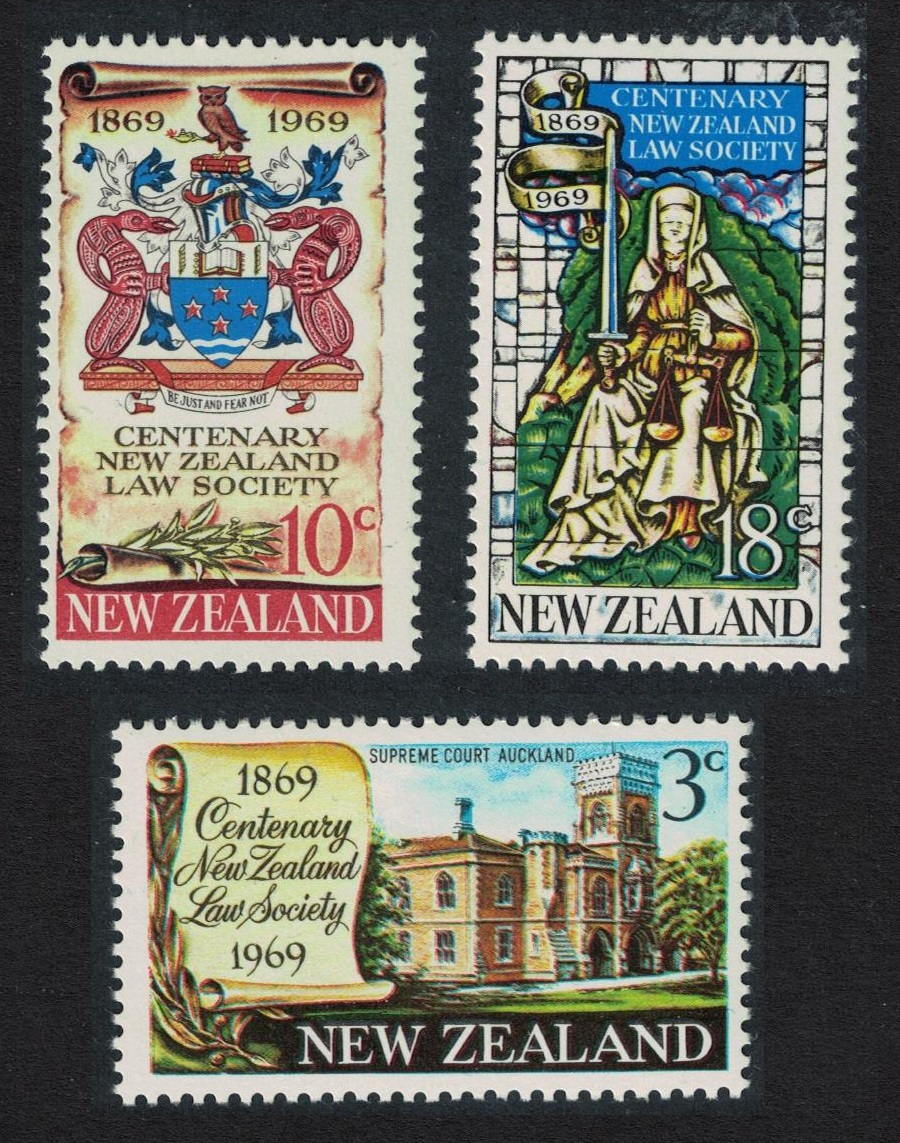 New Zealand Centenary of New Zealand Law Society 3v 1969 MNH SG#894-896