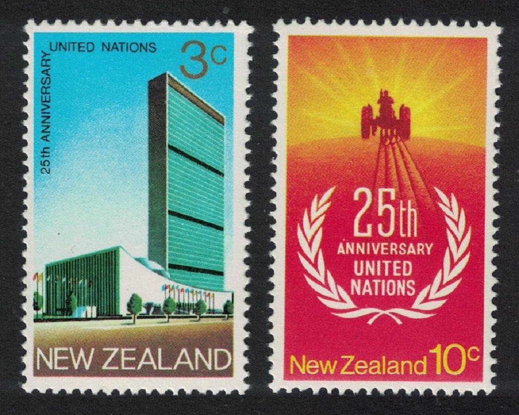 New Zealand 25th Anniversary of United Nations 2v 1970 MNH SG#938-939