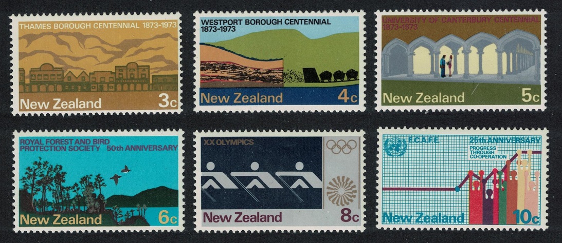 New Zealand Canterbury University Bird Protection 6v 1973 MNH SG#997-1002 Sc#511-516