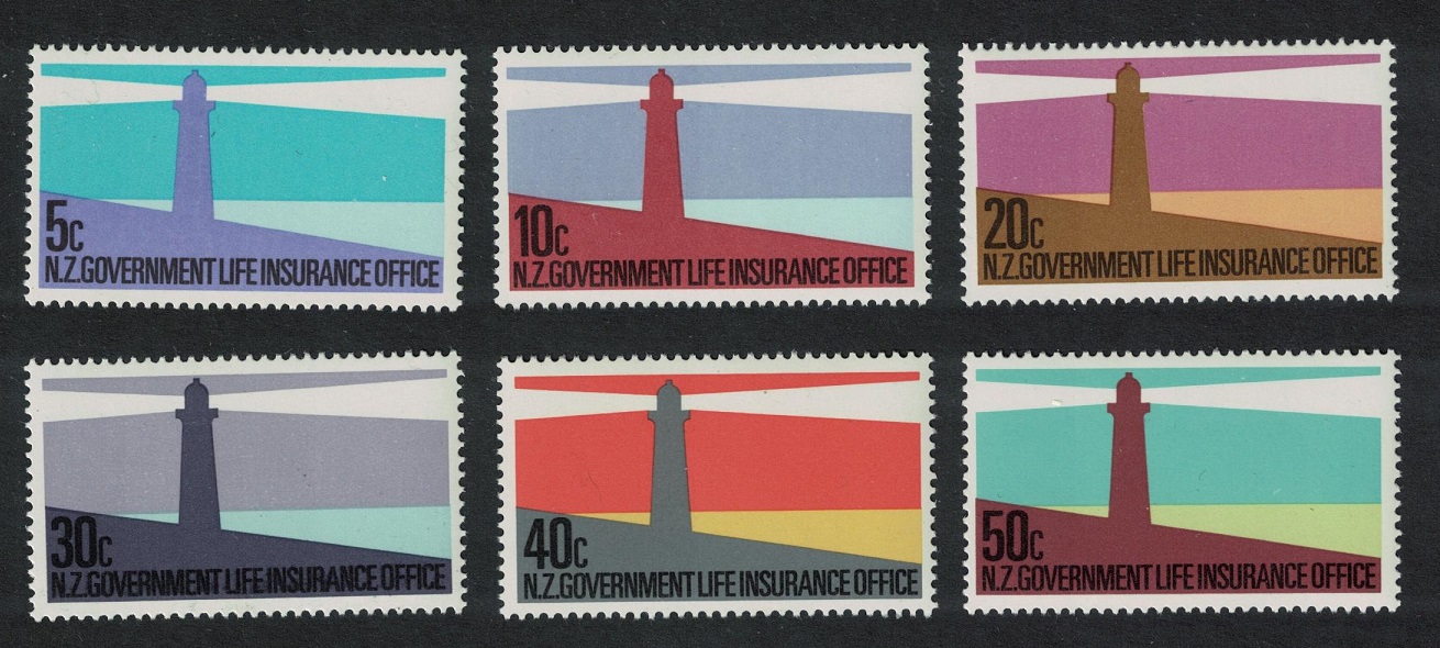 New Zealand Lighthouses Life Insurance 6v 1981 MNH SG#L64-L69