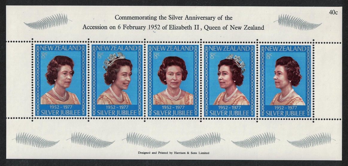 New Zealand Queen Elizabeth II Silver Jubilee MS 1977 MNH SG#MS1137