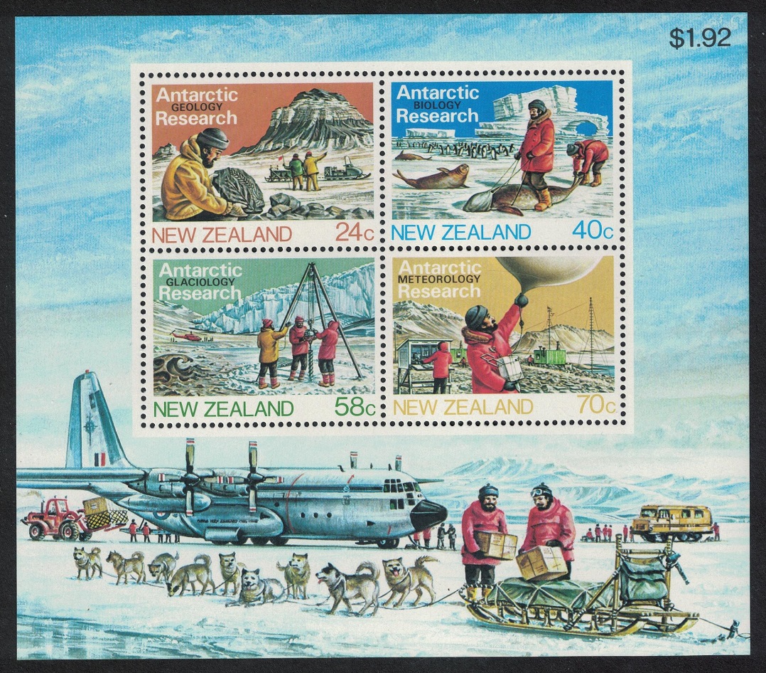 New Zealand Aviation Antarctic Research MS 1984 MNH SG#MS1331