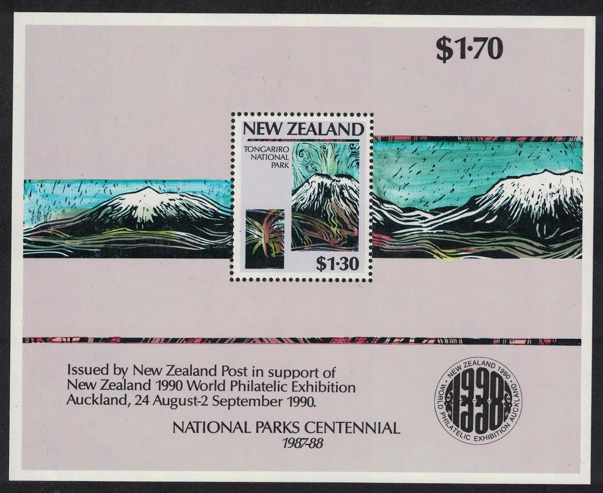 New Zealand National Parks Movement MS 1987 MNH SG#MS1432 MI#Block 13 Sc#876-879