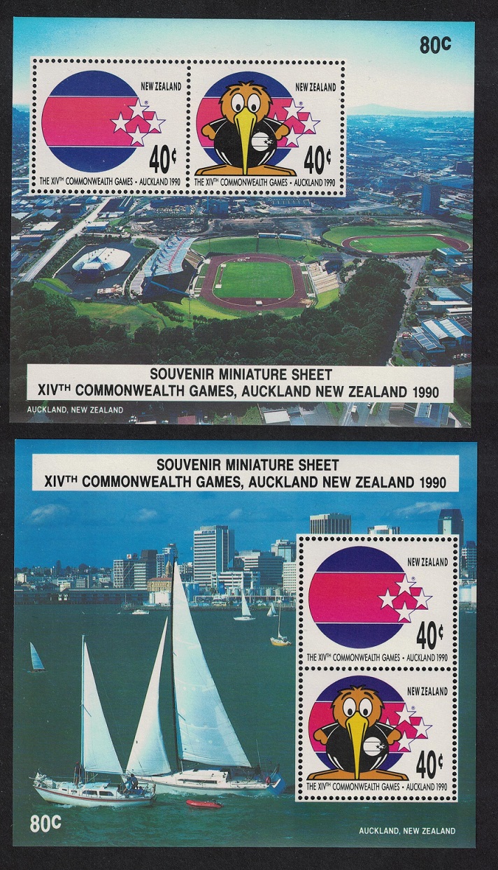 New Zealand Sport Commonwealth Games Auckland 2 MSs 1989 MNH SG#MS1538