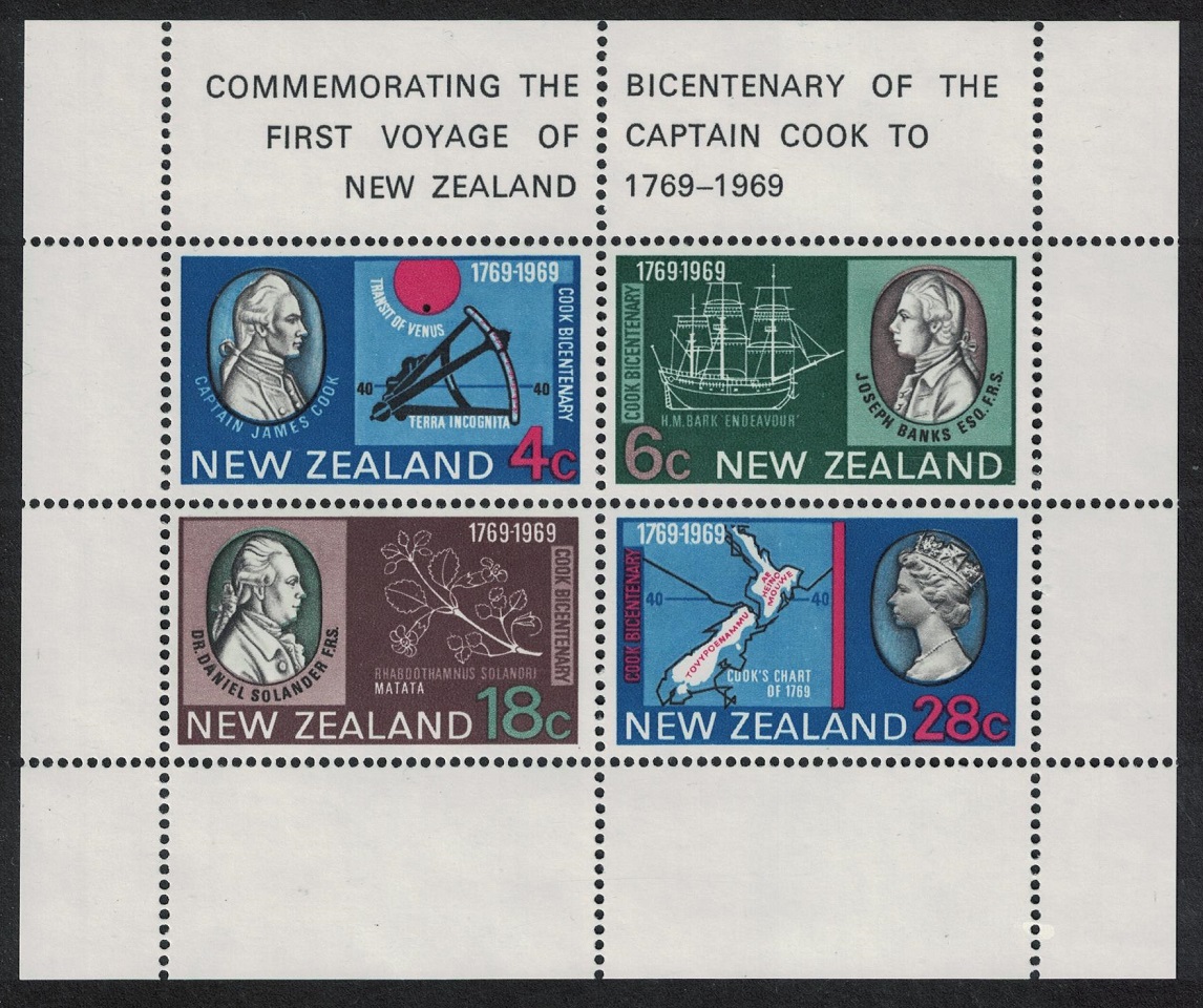 New Zealand Captain Cook MS 1969 MNH SG#MS910 MI#Block 1