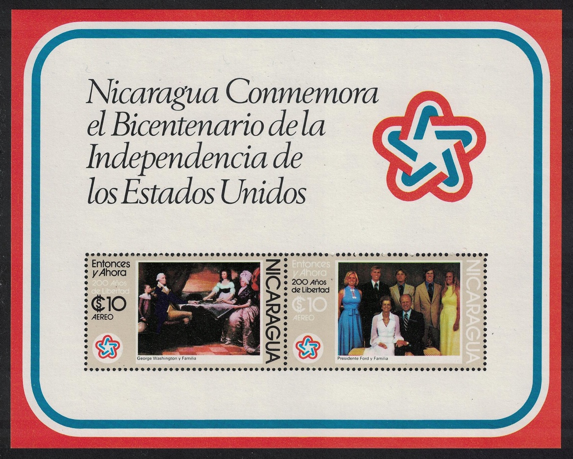 Nicaragua Bicentenary of American Revolution MS 1976 MNH SG#MS2072 Sc#C912a