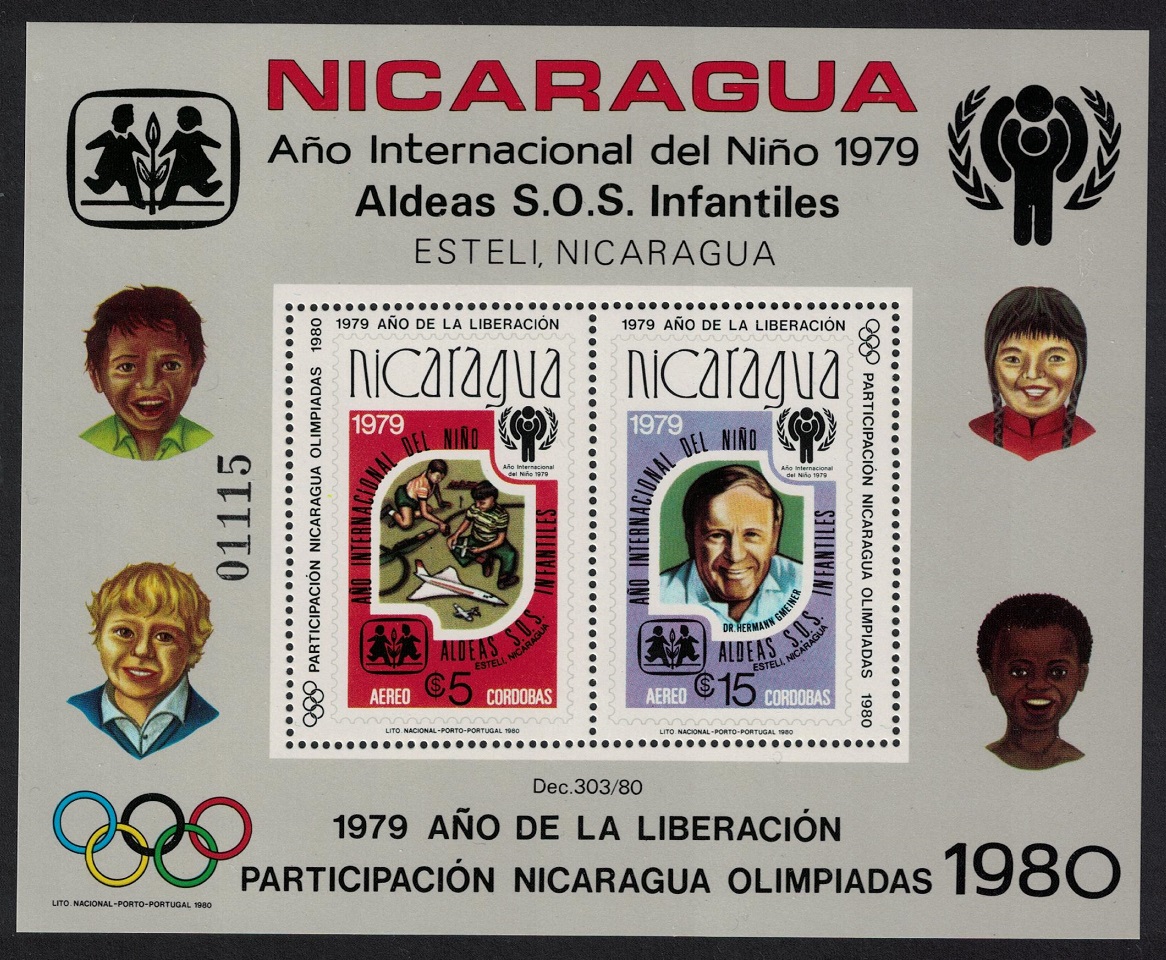 Nicaragua Dr. Hermann Gmeiner MS 1980 MNH SG#MS2213 MI#Block 110A