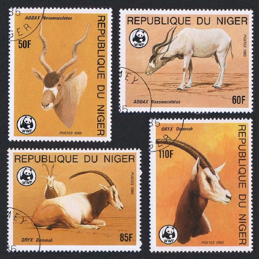 Niger WWF Desert Antelopes 4v 1985 CTO SG#1038-1041 MI#941-944 Sc#688-691