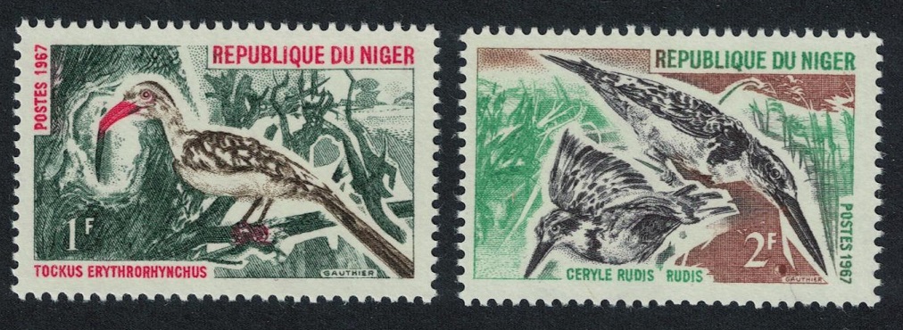 Niger Hornbill Kingfishers Birds 2v 1967 MNH SG#247-248