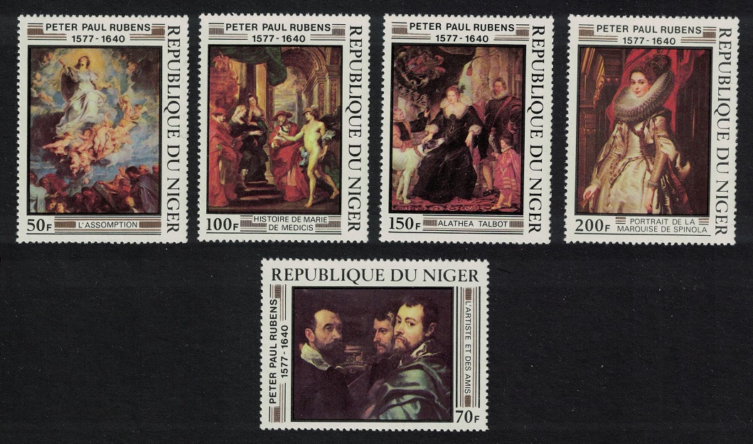 Niger Paintings Peter Paul Rubens 5v 1978 MNH SG#708-712