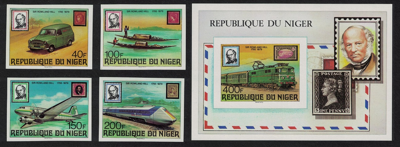 Niger Sir Rowland Hill 4v+MS Imperf 1979 MNH SG#764-MS768