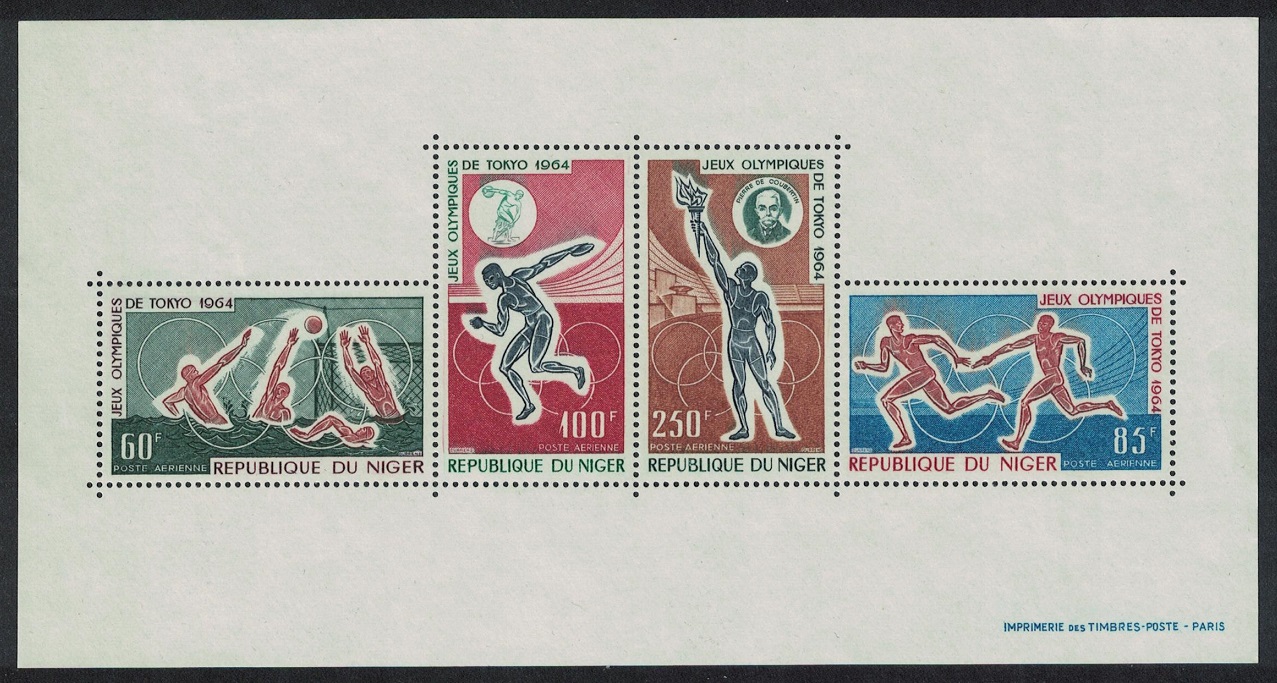 Niger Water Polo Olympic Games Tokyo 1964 MS 1964 MNH SG#MS183a MI#Block 3