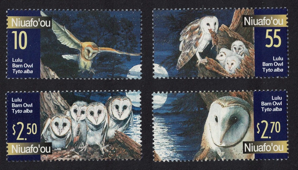 NiuafoOu Barn Owls Birds 4v 2001 MNH SG#307-310