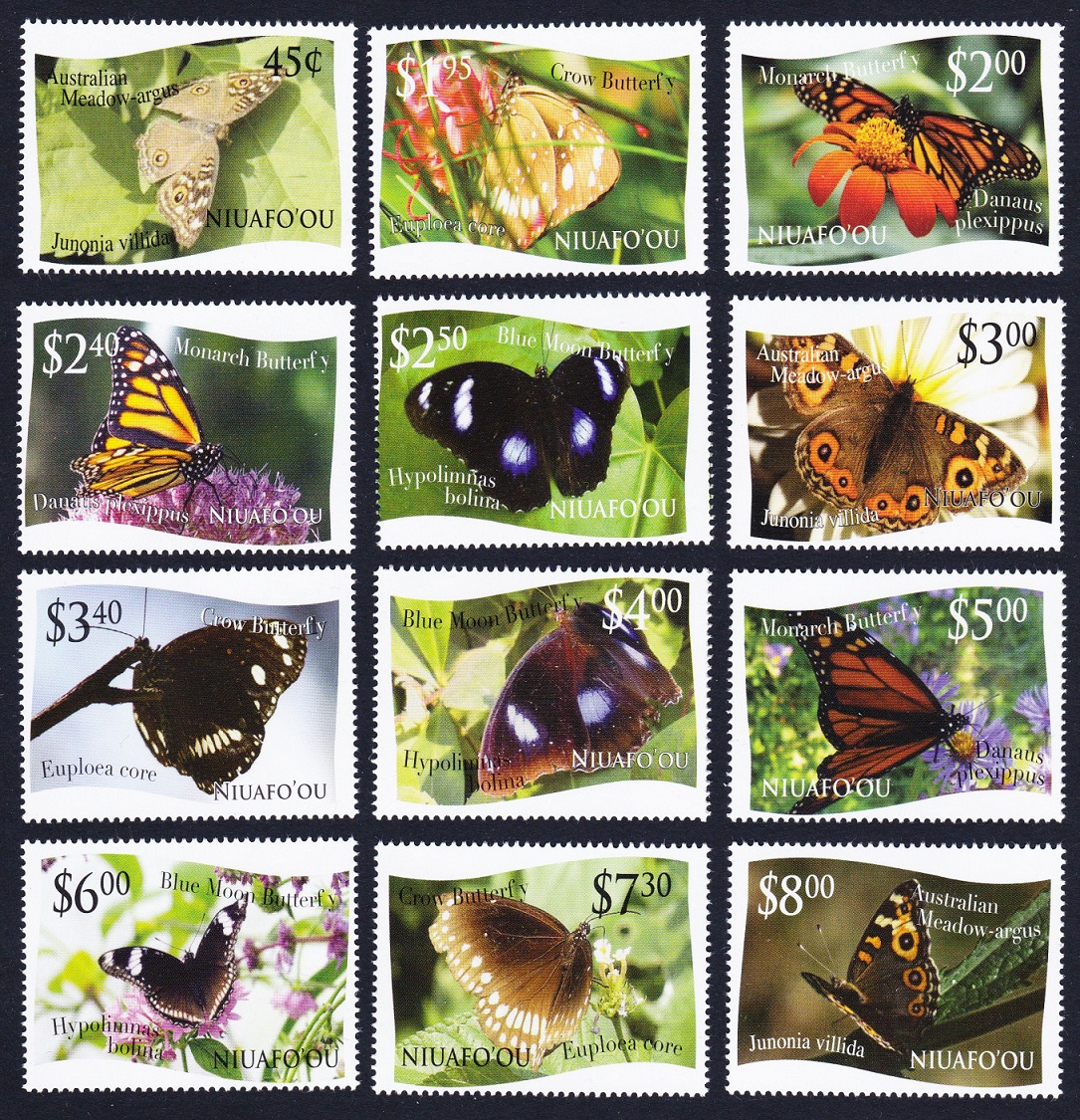 NiuafoOu Butterflies 12v 2012 MNH SG#352-363 Sc#275-286