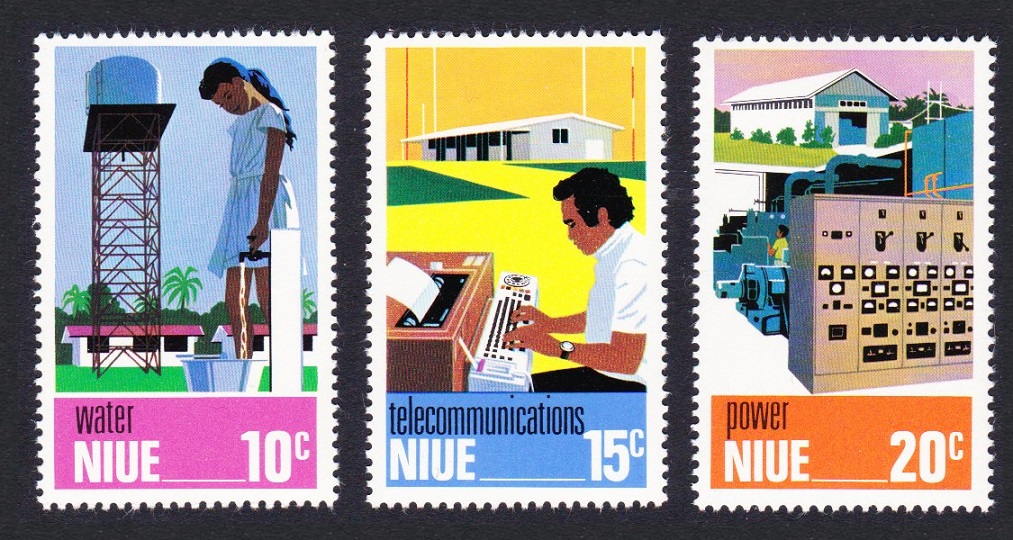 Niue Utilities 3v 1976 MNH SG#208-210 Sc#189-191