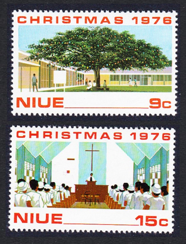 Niue Christmas 2v 1976 MNH SG#211-212