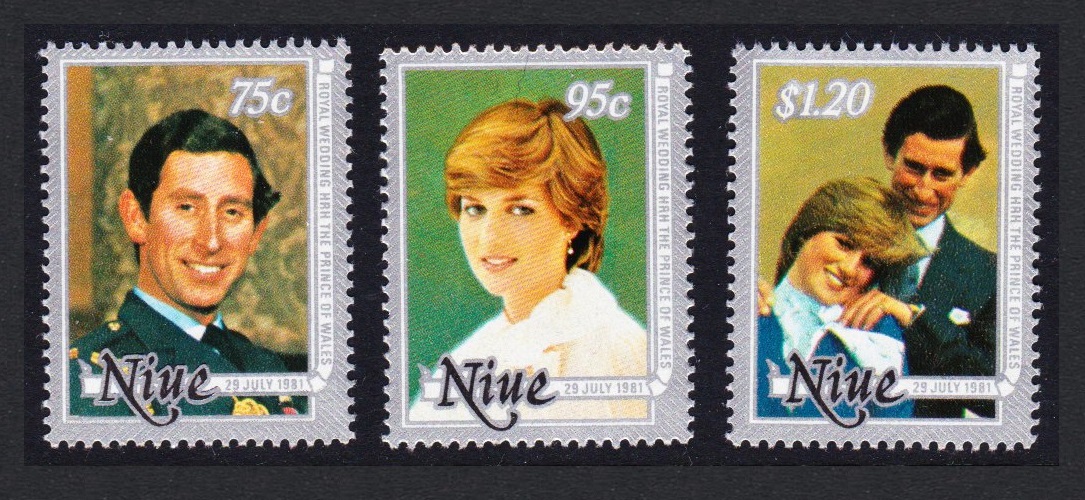 Niue Charles and Diana Wedding 3v 1981 MNH SG#430-432 Sc#340-342