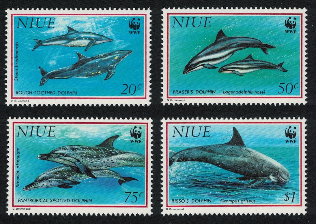 Niue WWF Pacific Dolphins 4v 1993 MNH SG#763-766 MI#822-825 Sc#651-654