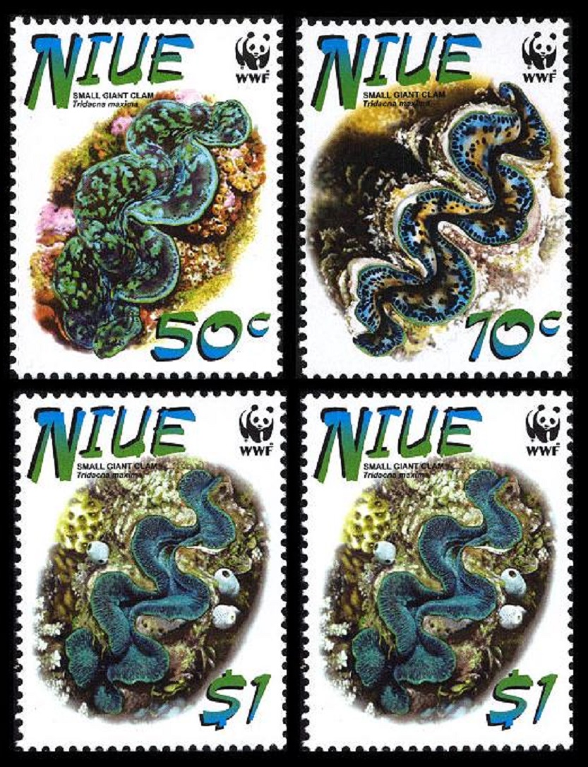 Niue WWF Small Giant Clam 4v 2002 MNH SG#909-912 MI#973-976 Sc#769 a-d