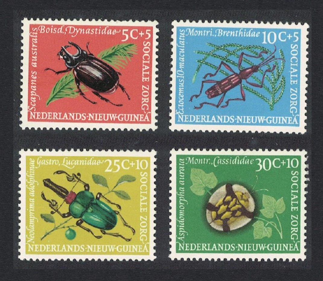 Netherlands New Guinea Beetles 4v 1961 MNH SG#75-78