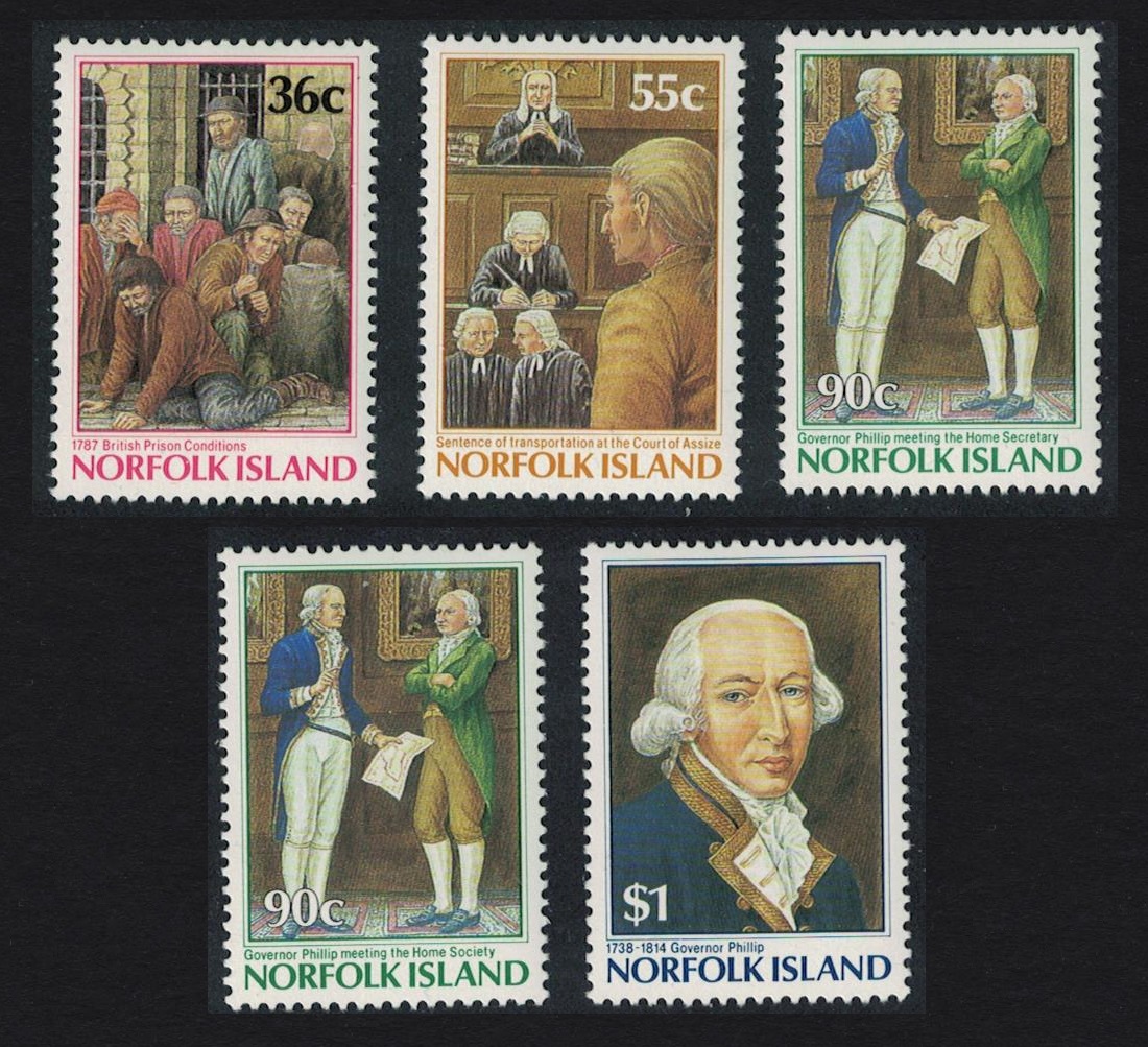 Norfolk Island Governor Phillip&#39;s Commission 5v 1986 MNH SG#396-400 Sc#392-396