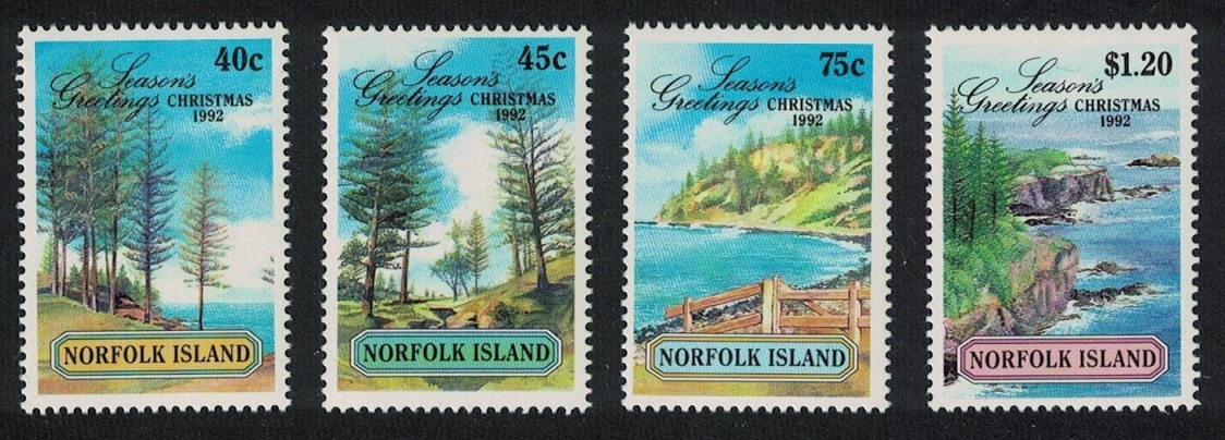 Norfolk Island Christmas Norfolk Pine Scenery 4v 1992 MNH SG#537-540 Sc#529-532